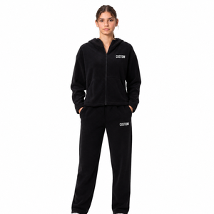 Best Quality Hooded Tracksuit Full Zip Jacket Set