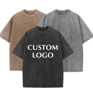 Dtg Print Streetwear Graphic Tees Blank Tshirt Plus Size Men'S Clothing Acid Wash