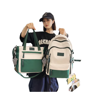 Customized logo Fashion Book Bag Set Travel Computer Bag Backpack