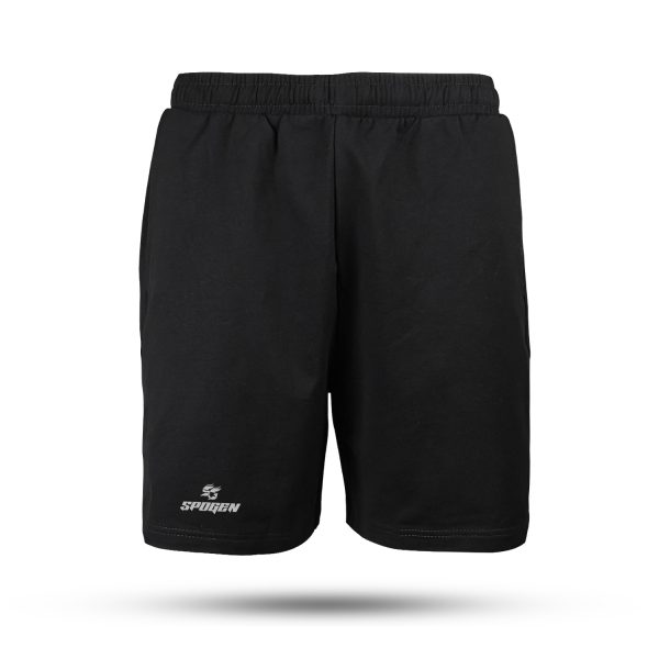 Custom High Performance SpoGen Black Athletic Shorts for sports team kits