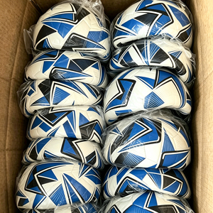 PU Leather Size 5 Soccer Ball Nylon Wound